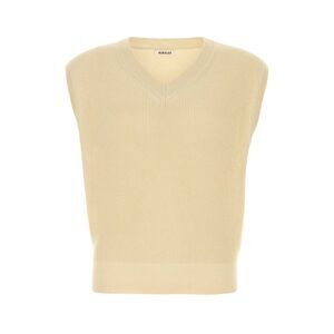 Auralee Men Beige Cotton Vest